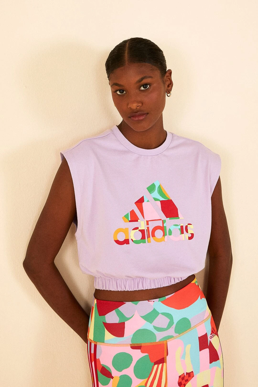 Farm Rio Adidas Farm Sleeveless Tee Purple 1 Farm Rio Adidas Farm Sleeveless Tee Purple